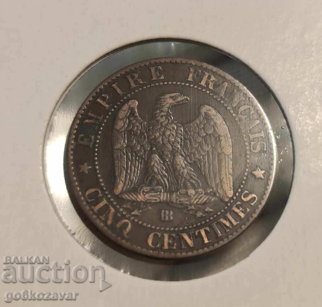 Франция 5 Сантима 1855г Франция 5 Сантима 1855г