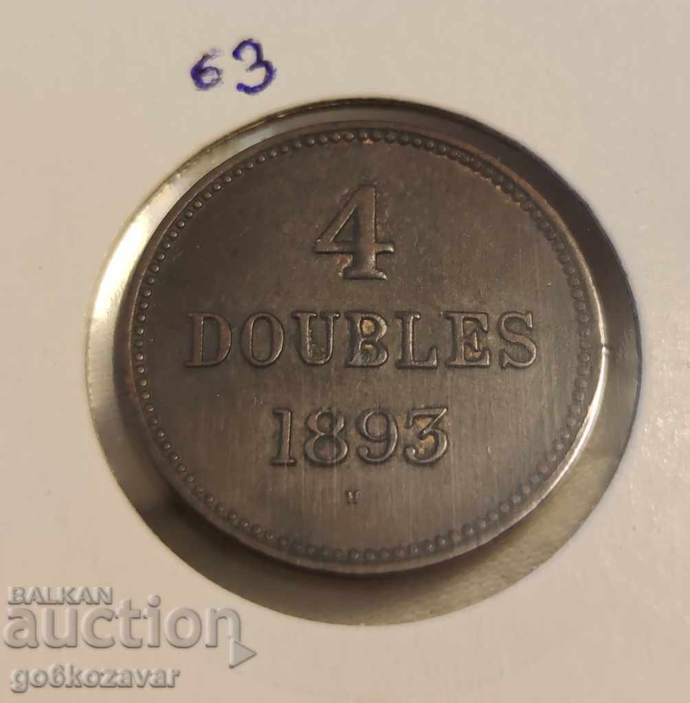 O. Guernsey 4 double 1893 UNC Top Collection! Rare!