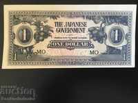 Malaya Japan Occupation 1 Dollar 1942 Pick M5 Unc Ref MO