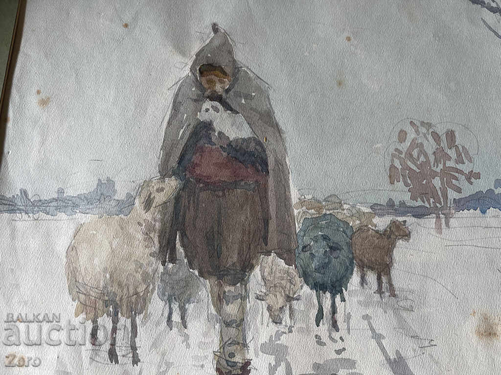 Stanyo Stamatov Watercolor with price 600.00 BGN | € 306.78 Stanyo Stamatov Watercolor with price 600.00 BGN | € 306.78