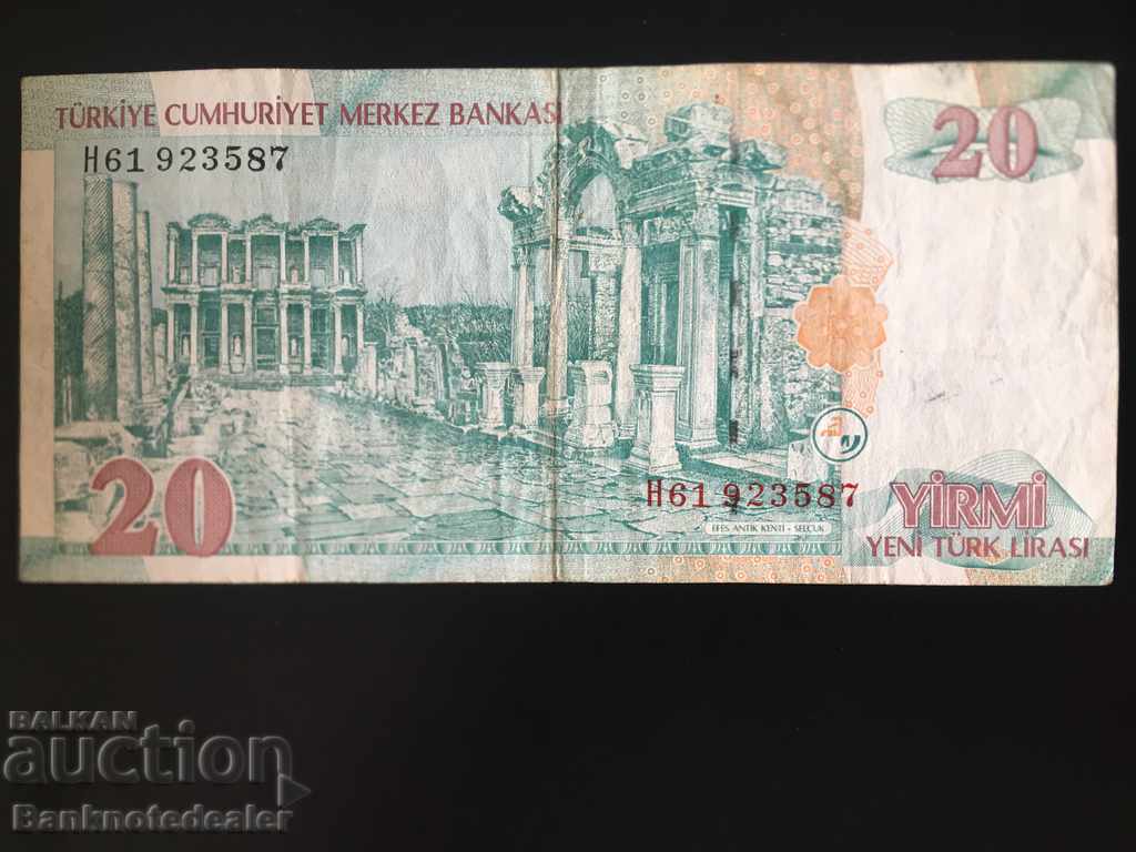 Turkey 20 Lira 2005 Pick 219 Ref 6371 with price 18.00 BGN | € 9.20 Turkey 20 Lira 2005 Pick 219 Ref 6371 with price 18.00 BGN | € 9.20