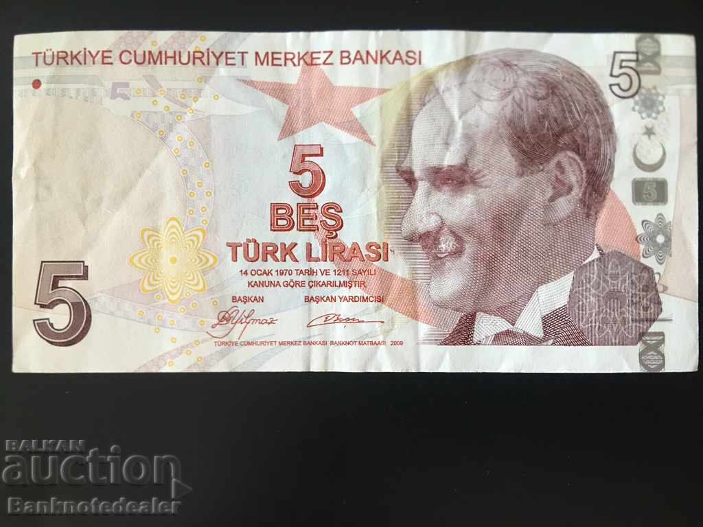 Turkey 5 Lirasi 1970 (2009) Pick 222  Ref 2587