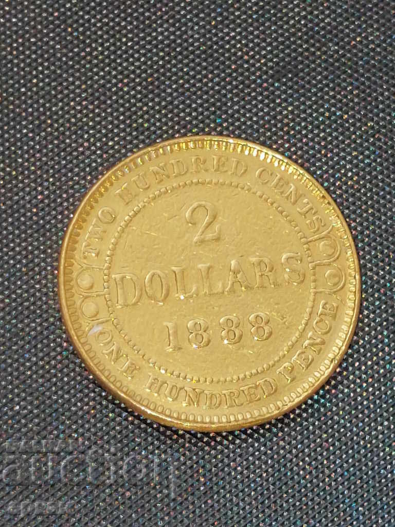 Δημοπρασία 2 $ 1888 χρυσό Ney Foundland RRR Δημοπρασία 2 $ 1888 χρυσό Ney Foundland RRR