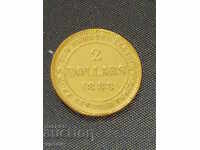 2 долара 1888  gold  Ney Foundland  RRR