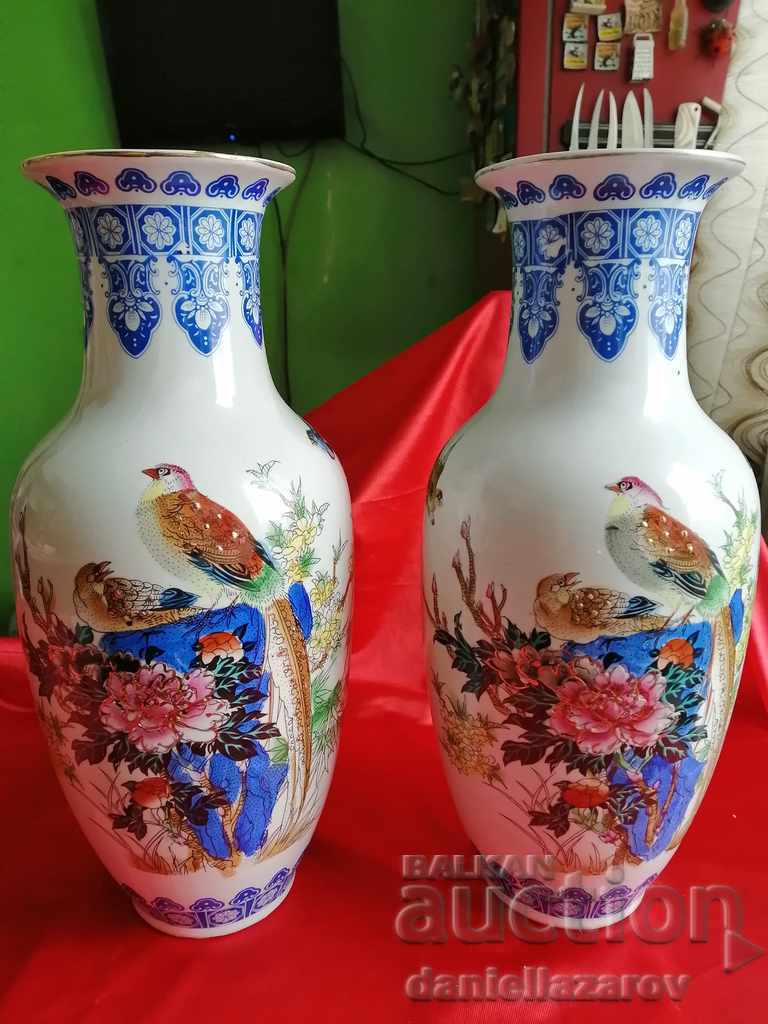 Qing Dynasty Chinese Vase Set, Marked!