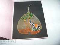 Card pictat manual pe o frunză a copacului Bodhi, India7