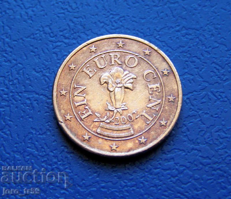 Австрия 1 евроцент /1 Euro cent/ - 2002 г.