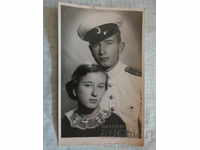 Old photo Soldier with a girl 1939