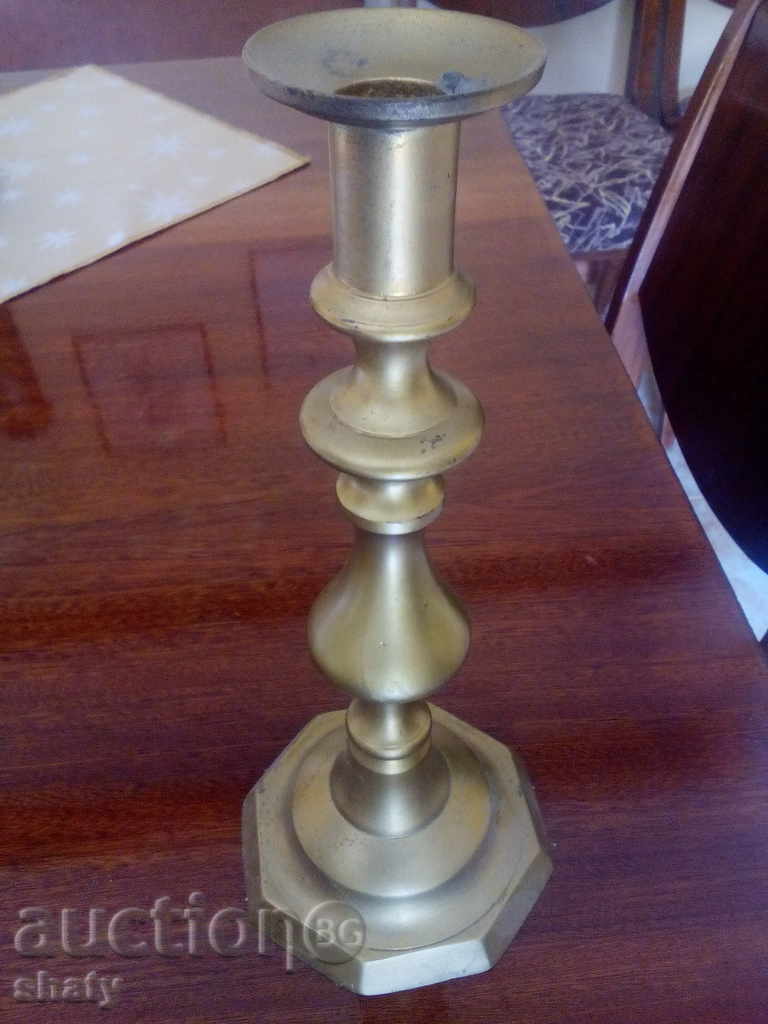 Old bronze candlestick.