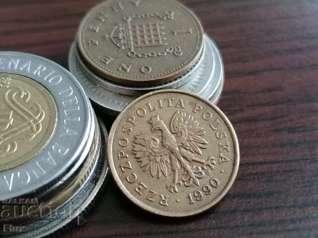 Монета - Полша - 5 гроша | 1990г. с цена 0.80 лв. | € 0.41 Монета - Полша - 5 гроша | 1990г. с цена 0.80 лв. | € 0.41