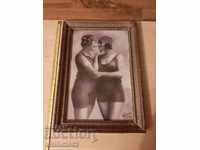 Reproduction in a picture frame erotic
