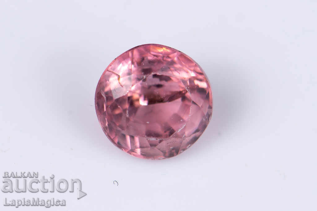 Orange-pink rubelite (pink tourmaline) 0.6ct 4.7mm
