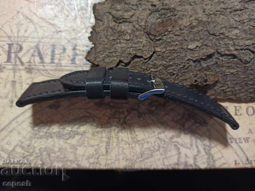 Leather strap for watch 24mm Genuine leather by hand 800 - 6 Leather strap for watch 24mm Genuine leather by hand 800 - 6