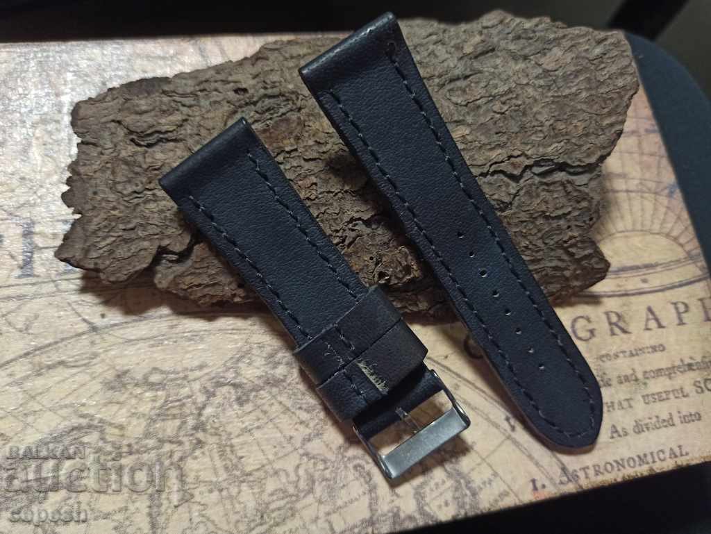 Leather strap for watch 24mm Genuine leather by hand 800 - 7 Leather strap for watch 24mm Genuine leather by hand 800 - 7