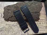 Leather strap for watch 24mm Genuine leather by hand 800