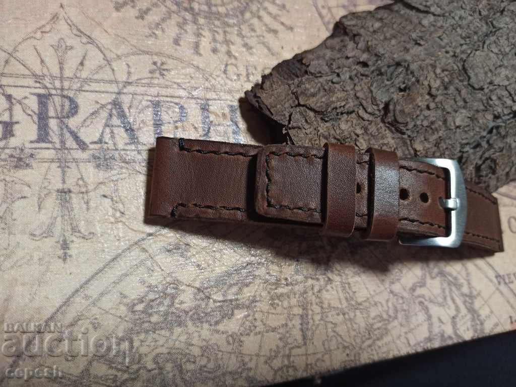 Delivery of Leather watch strap 22mm Genuine leather by hand 803 Delivery of Leather watch strap 22mm Genuine leather by hand 803