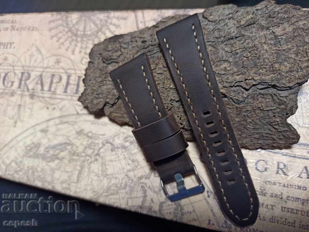 Auction Leather watch strap 26mm handmade 804 Auction Leather watch strap 26mm handmade 804