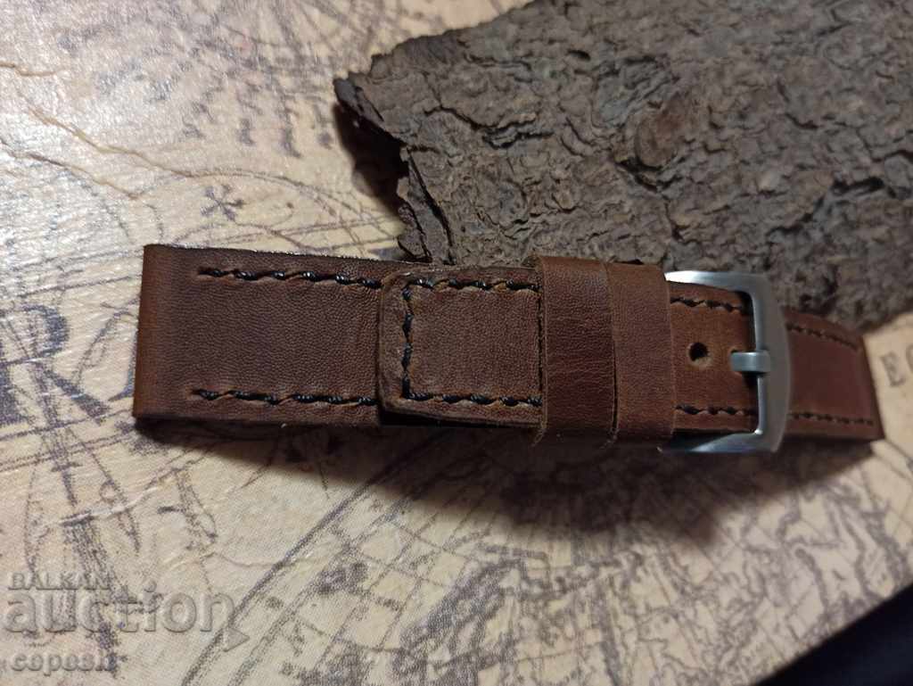 Delivery of Leather watch strap 22mm Genuine leather by hand 806 Delivery of Leather watch strap 22mm Genuine leather by hand 806