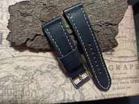 Leather watch strap 24mm Genuine leather by hand 807