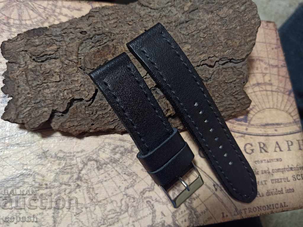 Leather watch strap 22mm Genuine leather by hand 809 with price 40.00 BGN | € 20.45 Leather watch strap 22mm Genuine leather by hand 809 with price 40.00 BGN | € 20.45