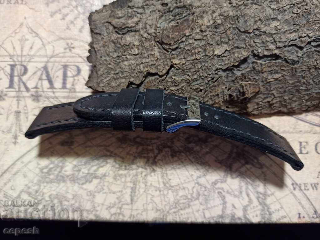 Leather watch strap 22mm Genuine leather by hand 809 - 6 Leather watch strap 22mm Genuine leather by hand 809 - 6