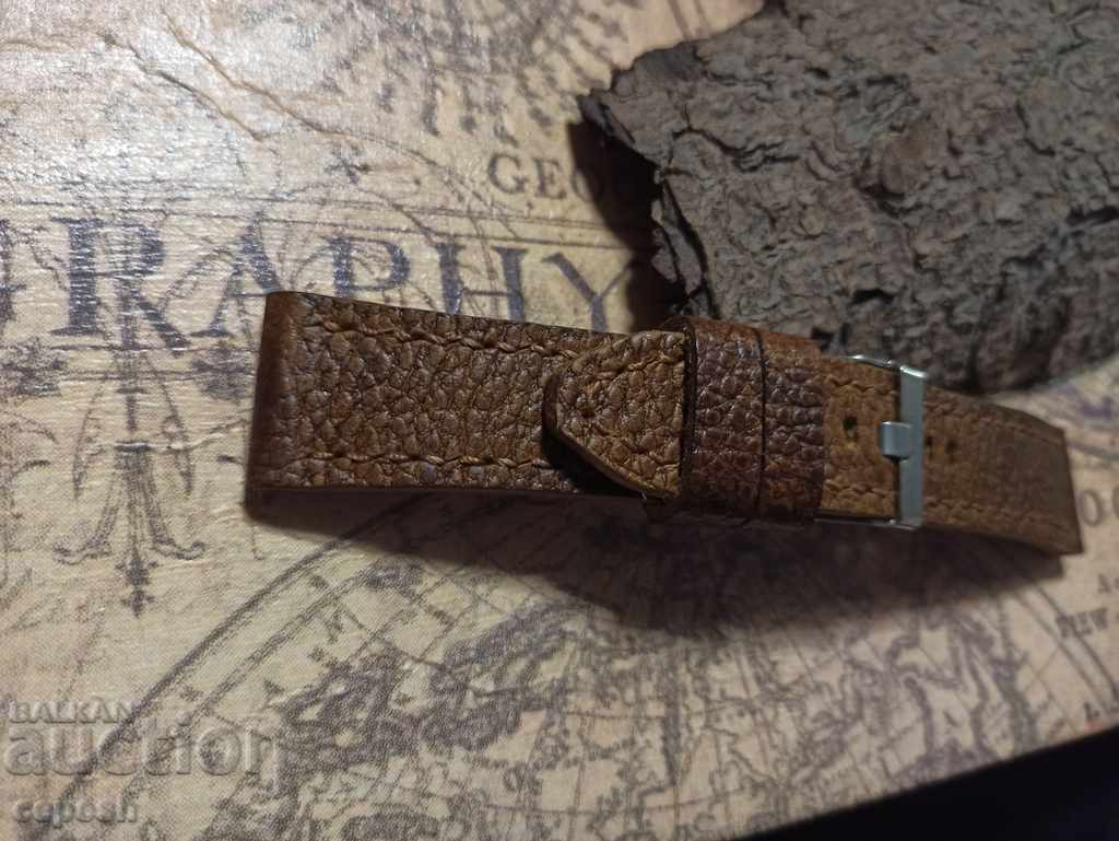 Delivery of Leather watch strap 24mm Genuine leather by hand 818 Delivery of Leather watch strap 24mm Genuine leather by hand 818