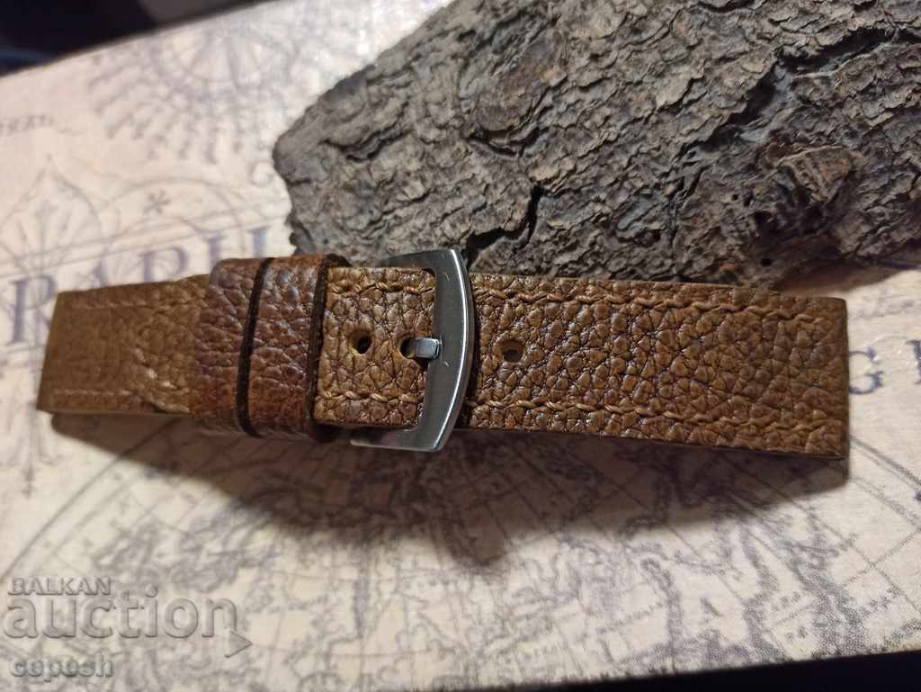 Leather watch strap 24mm Genuine leather by hand 821 - 5 Leather watch strap 24mm Genuine leather by hand 821 - 5