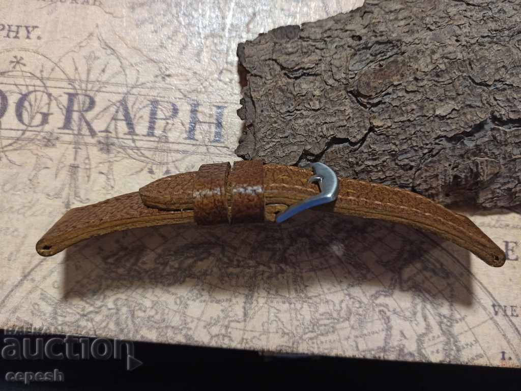 Leather watch strap 24mm Genuine leather by hand 821 - 6 Leather watch strap 24mm Genuine leather by hand 821 - 6