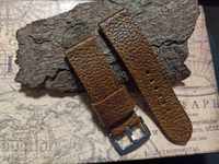 Leather watch strap 24mm Genuine leather by hand 821