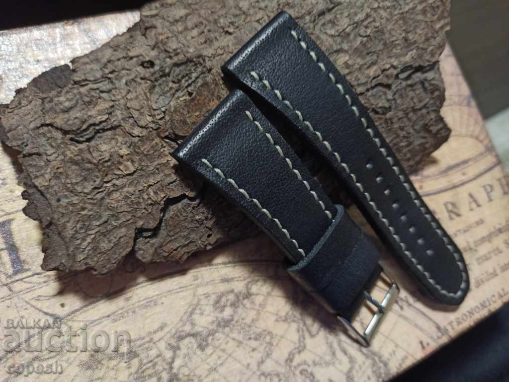 Curea de piele pentru ceas 26mm lucrata manual 820 cu preț 45.00 BGN | € 23.01 Curea de piele pentru ceas 26mm lucrata manual 820 cu preț 45.00 BGN | € 23.01