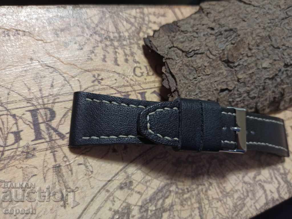 Livrarea Curea de piele pentru ceas 26mm lucrata manual 820 Livrarea Curea de piele pentru ceas 26mm lucrata manual 820