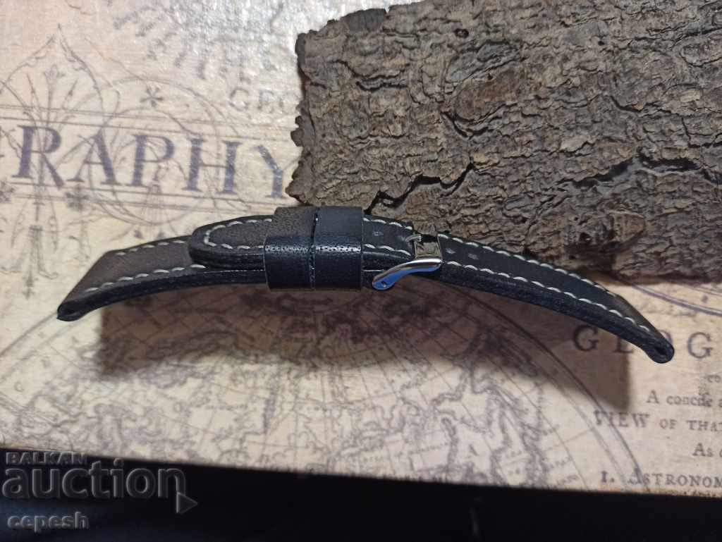 Curea de piele pentru ceas 26mm lucrata manual 820 - 6 Curea de piele pentru ceas 26mm lucrata manual 820 - 6