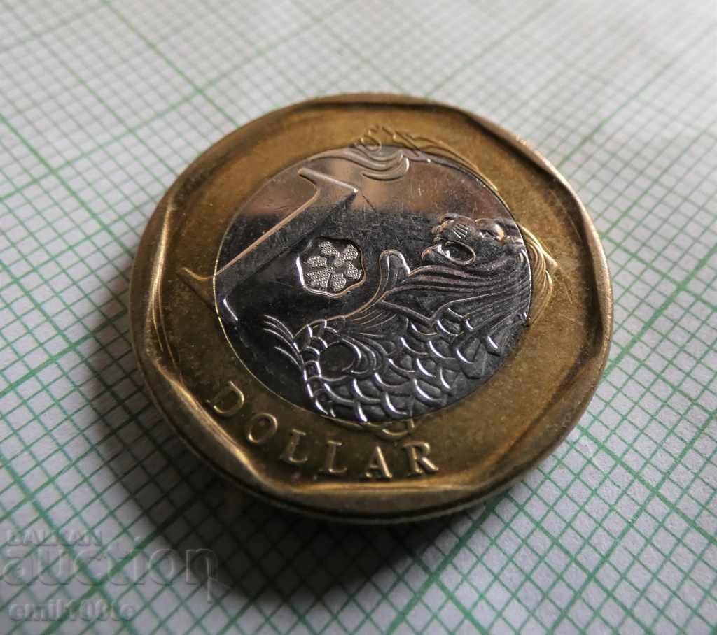 Auction $ 1 2013. Singapore bimetal Auction $ 1 2013. Singapore bimetal