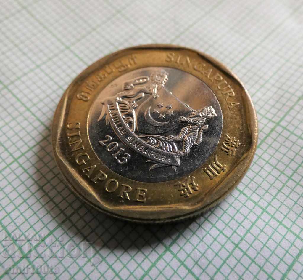 $ 1 2013. Singapore bimetal - 6 $ 1 2013. Singapore bimetal - 6