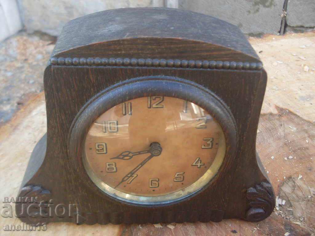 Old Tabletop Fireplace Clock Alarm Clock