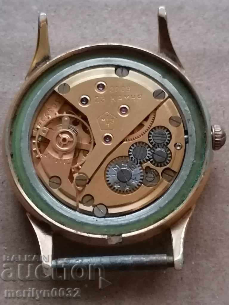 Wristwatch Flight with gilding, second hand, WORKS - 6 Wristwatch Flight with gilding, second hand, WORKS - 6