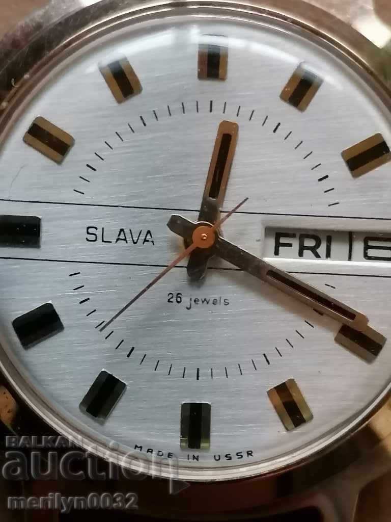 Glory wristwatch with gilding 10 mk secondary, WORKS with price 139.00 BGN | € 71.07