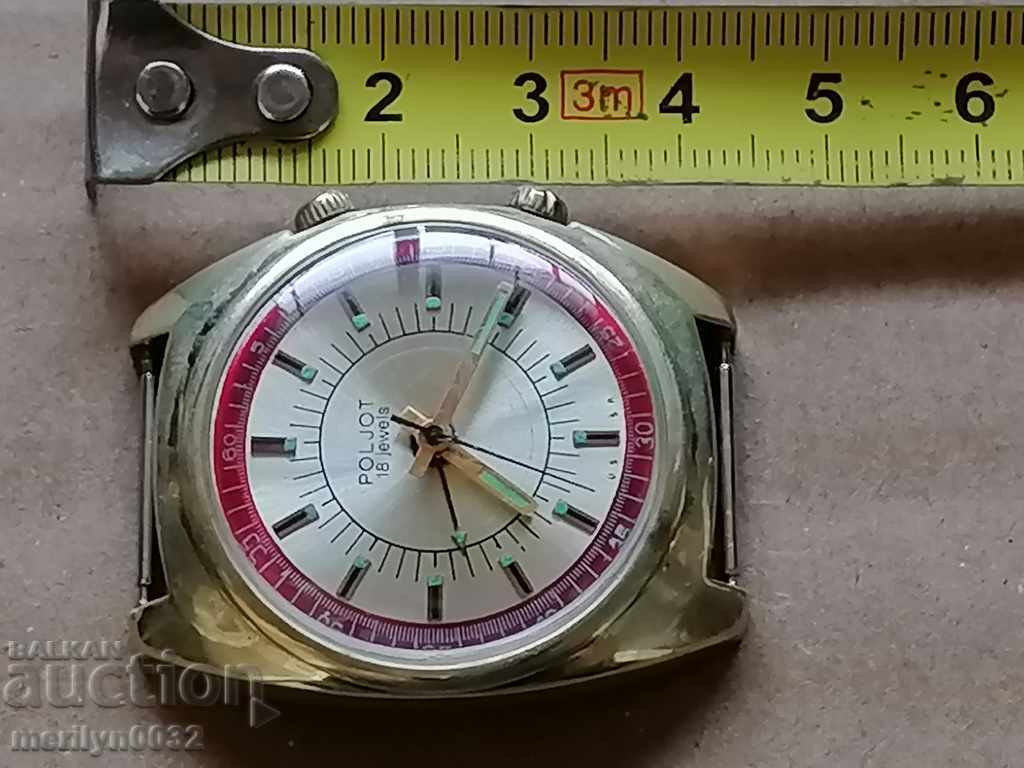 Wristwatch Flight with gilding 10 mk second hand, WORKS - 7 Wristwatch Flight with gilding 10 mk second hand, WORKS - 7