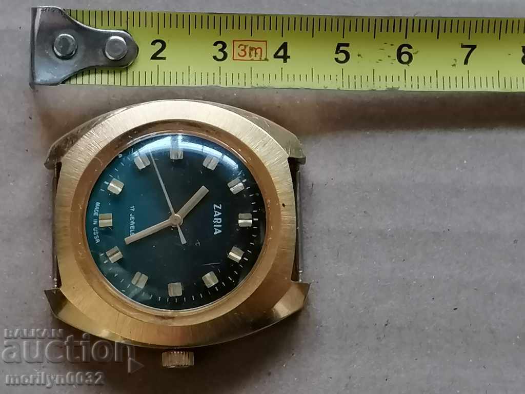 Auction Wrist watch Zarya with gilding 10 mik second hand, WORKS Auction Wrist watch Zarya with gilding 10 mik second hand, WORKS