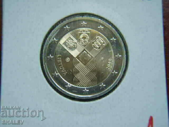2 euro 2018 Litva "100 years Baltic"(1) Литва/- Unc (2 евро) с цена € 4.89 | 9.56 лв.