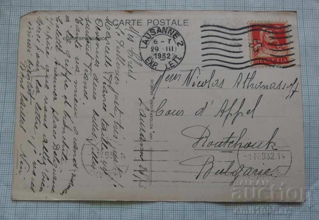 Auction Old card - 1932 with the Swiss brand Auction Old card - 1932 with the Swiss brand