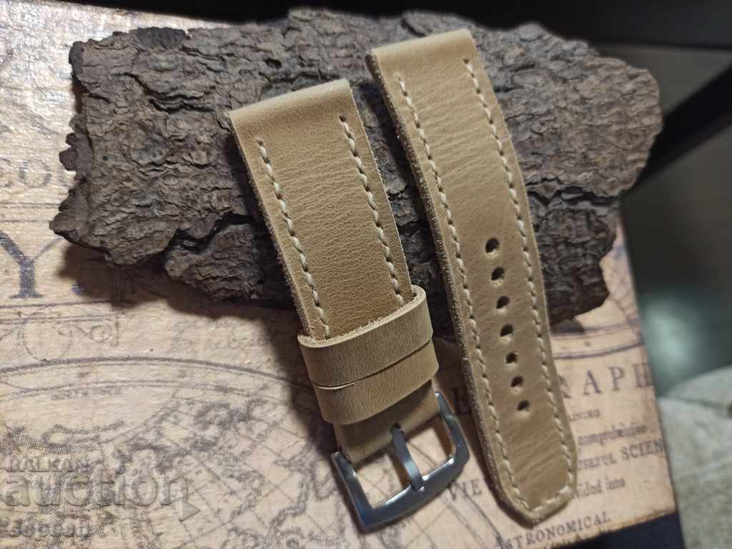 Leather watch strap 26mm Genuine leather by hand 841 with price 45.00 BGN | € 23.01 Leather watch strap 26mm Genuine leather by hand 841 with price 45.00 BGN | € 23.01