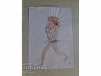 Σχέδιο με μελάνι και ακουαρέλα - Ivan Filchev 29x21 cm