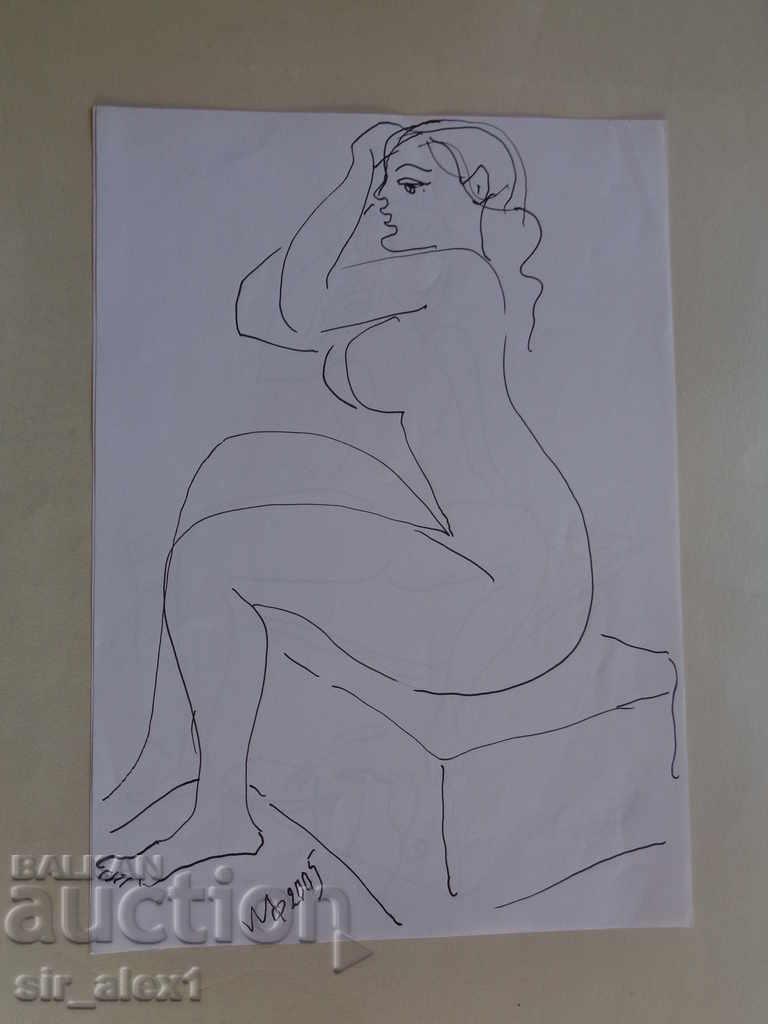 Ink drawing - Ivan Filchev 29x21 cm