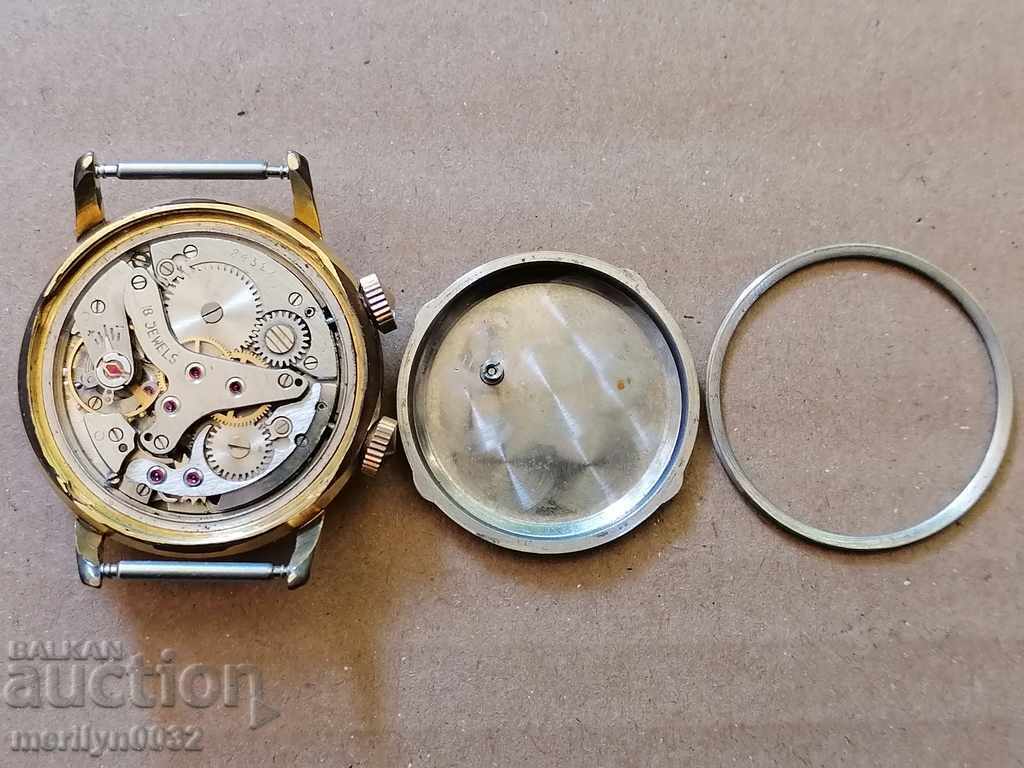 Wristwatch Flight with gilding 20 mik second hand, WORKS - 5 Wristwatch Flight with gilding 20 mik second hand, WORKS - 5