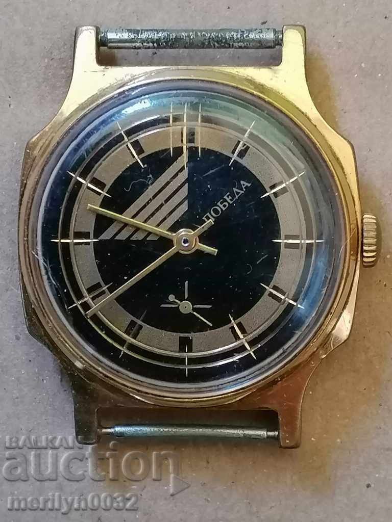 Wrist watch Victory with gilding, second hand, WORKS