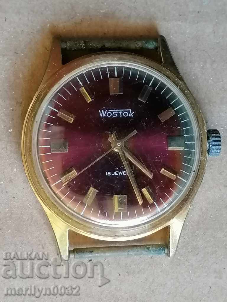 Wrist watch Vostok gilding 20 mik WORKS - 6 Wrist watch Vostok gilding 20 mik WORKS - 6