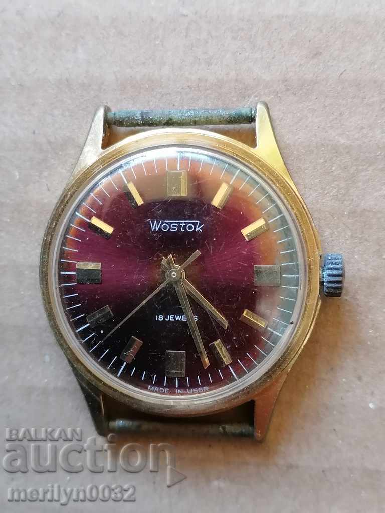 Wrist watch Vostok gilding 20 mik WORKS - 7 Wrist watch Vostok gilding 20 mik WORKS - 7
