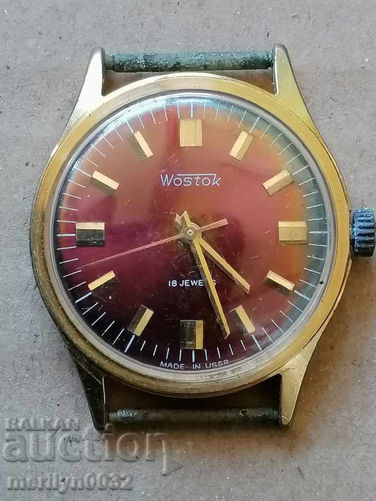 Wrist watch Vostok gilding 20 mik WORKS
