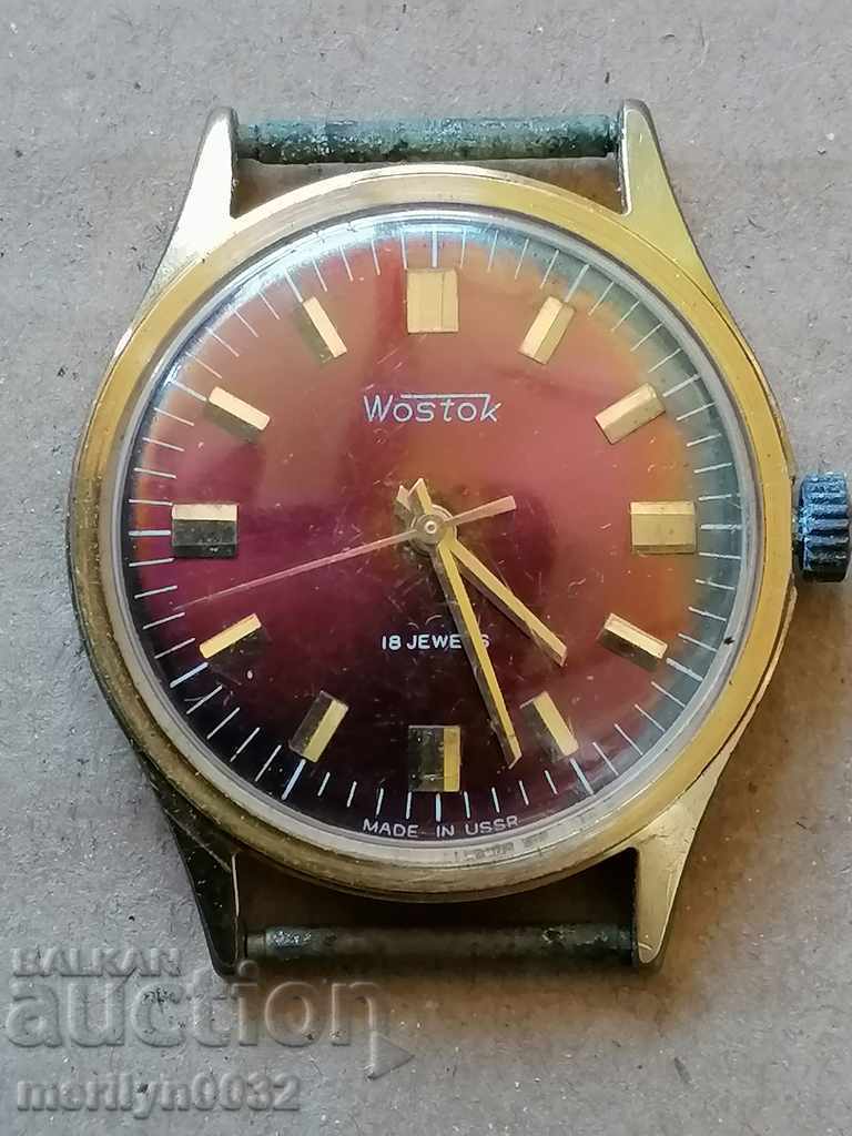 Wrist watch Vostok gilding 20 mik WORKS Wrist watch Vostok gilding 20 mik WORKS